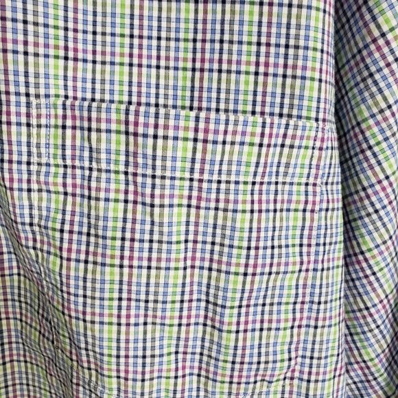 Foxfire Men's Shirt Size 2XT Short Sleeve Button Down Checked Multicolor Pocket - Picture 4 of 10